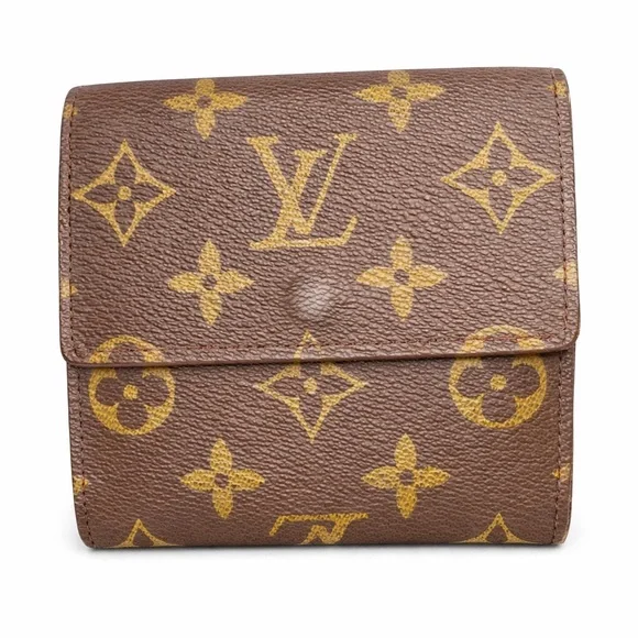 Louis Vuitton Monogram Snap Wallet Vintage Brown Canvas LV Authentic - Picture 4 of 8